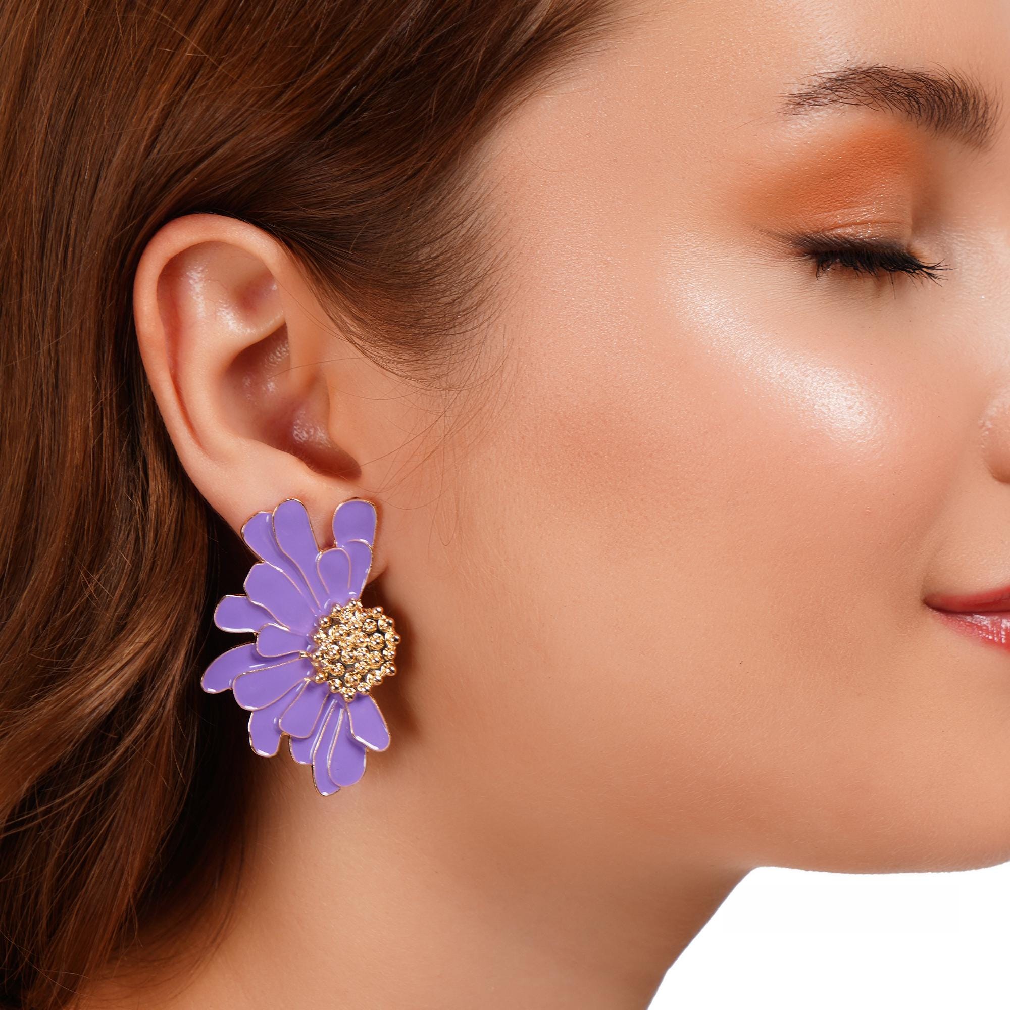 Floral Enamel Earrings