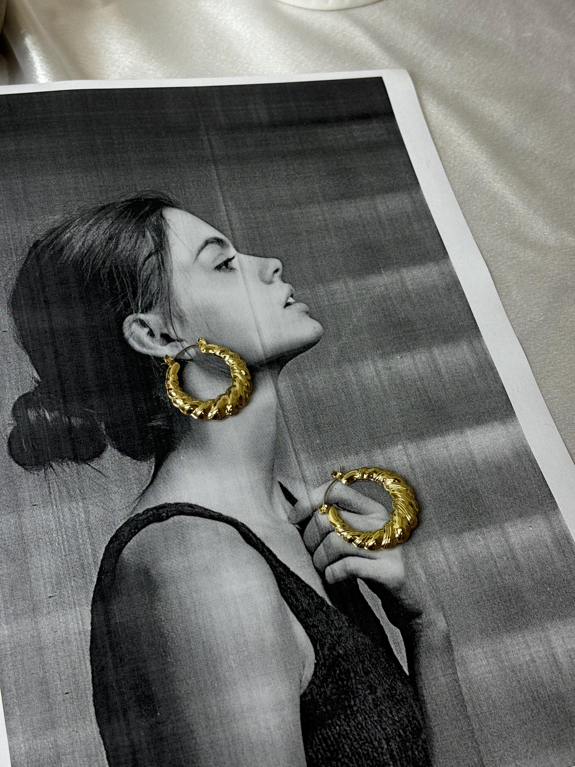 Bold Basket Weave Twisted Hoops