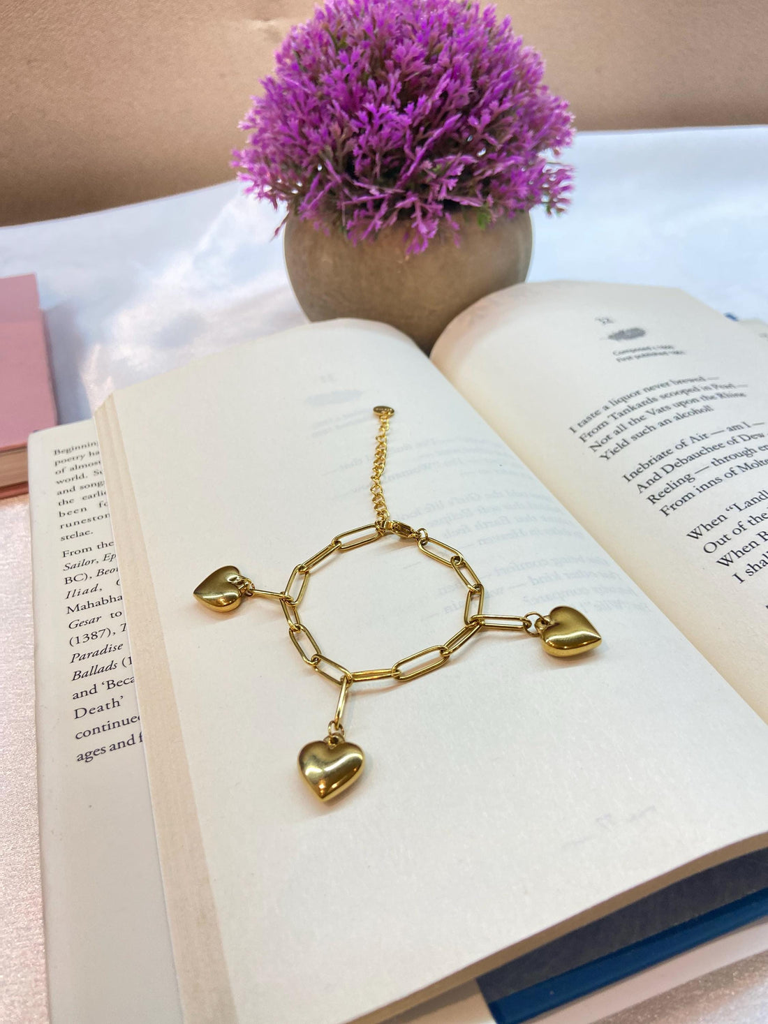 Golden Hearts Love Link Bracelet