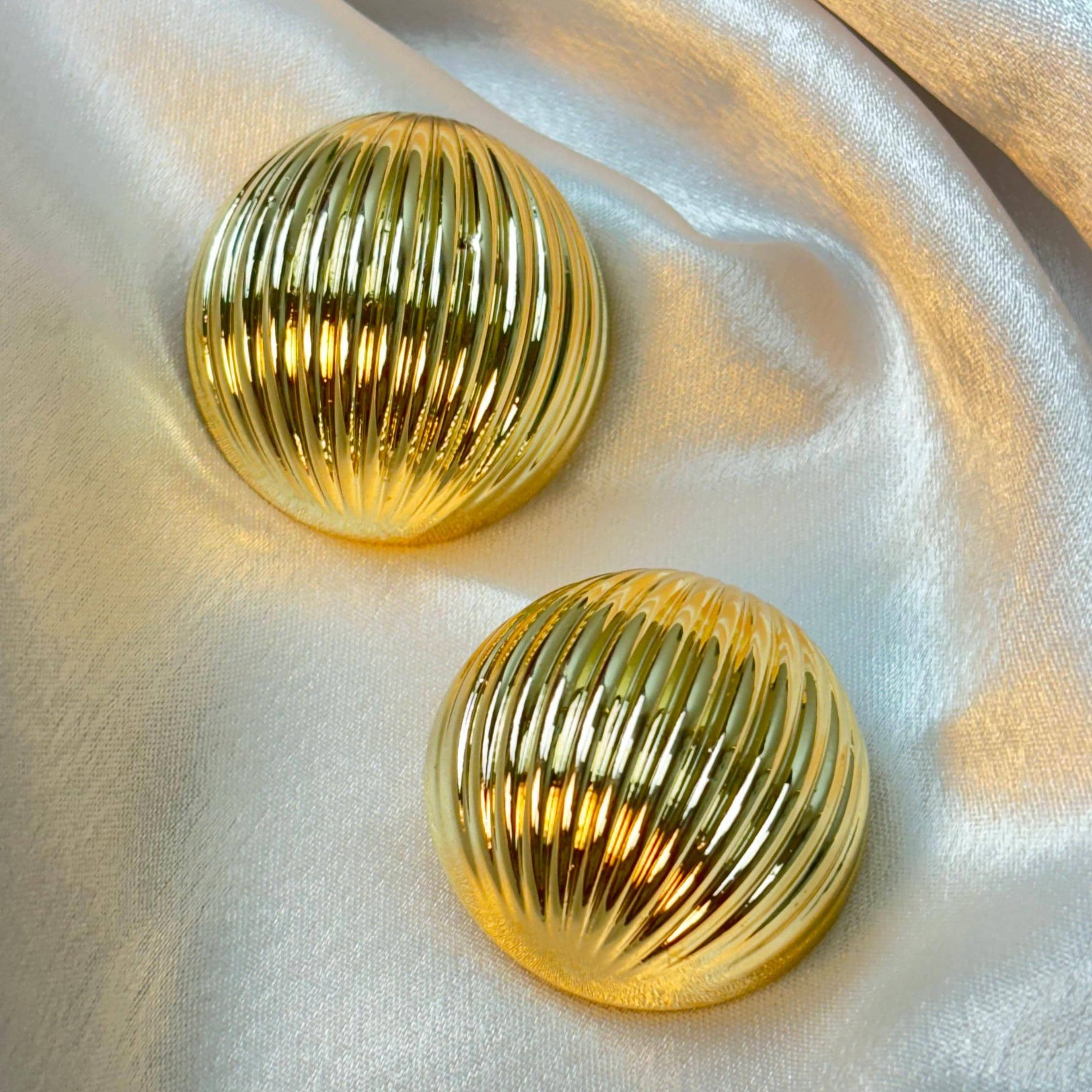 Textured Gold Dome Studs