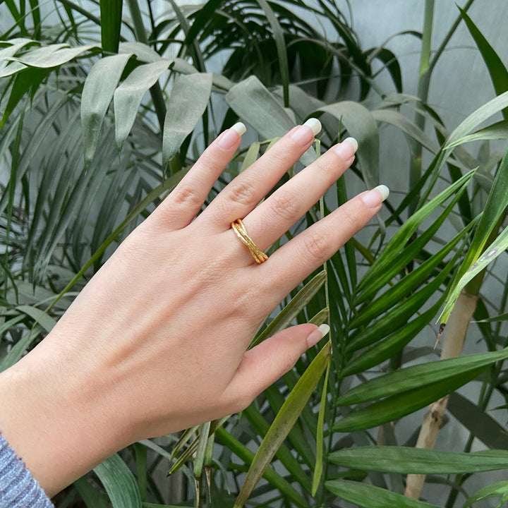 Braided Bliss Open Cuff Ring