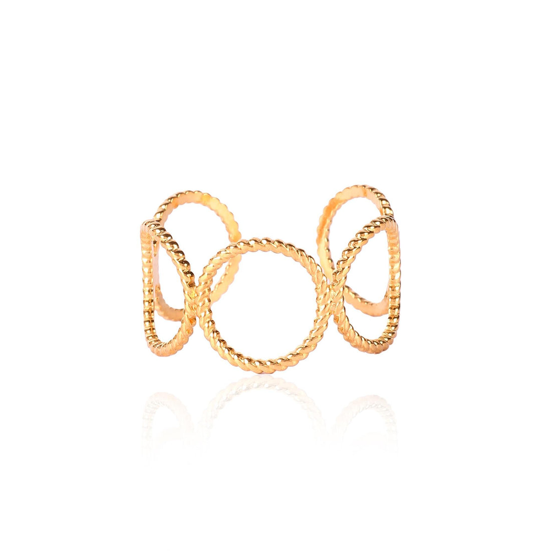 Eternal Loops Golden Links Ring