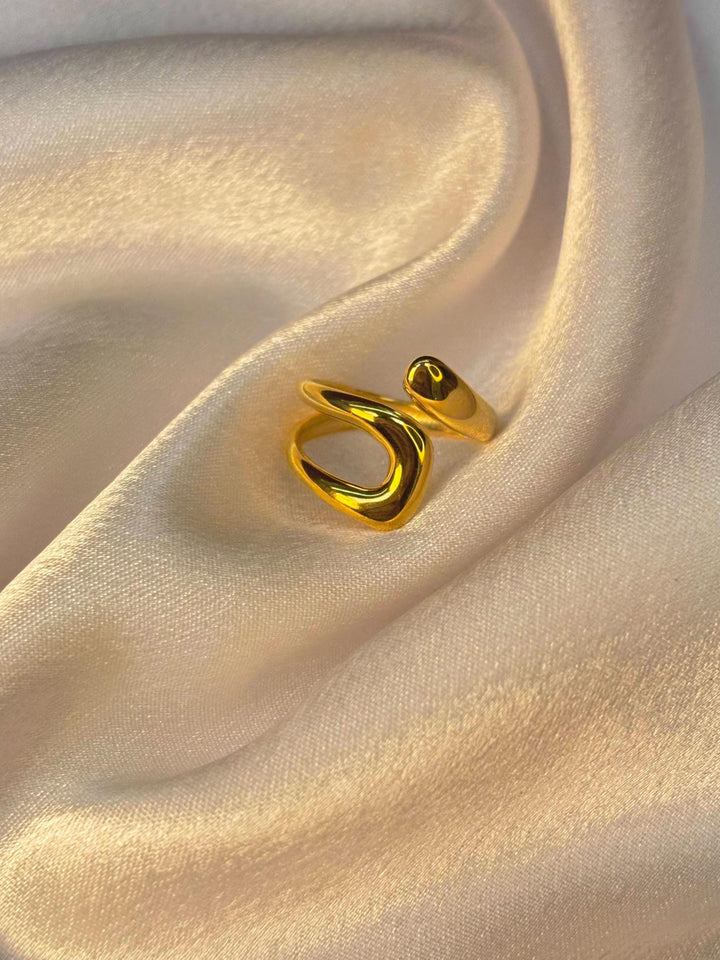 Aurora Curve Modern Open Cuff Ring