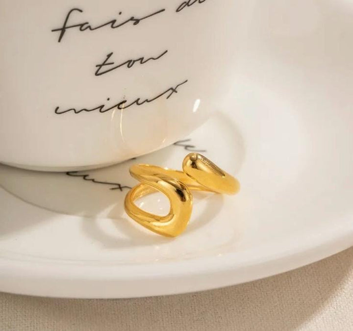 Aurora Curve Modern Open Cuff Ring