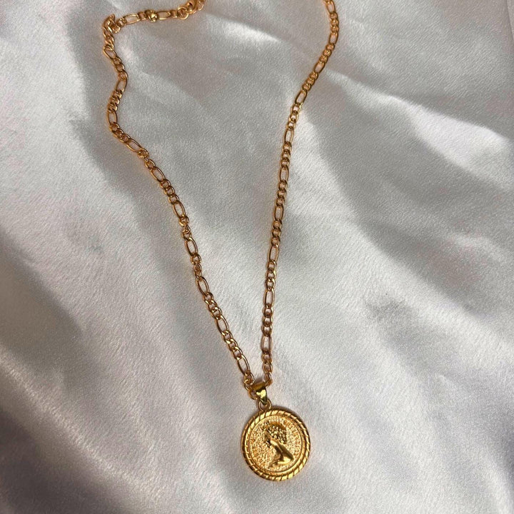 Coin medallion necklace