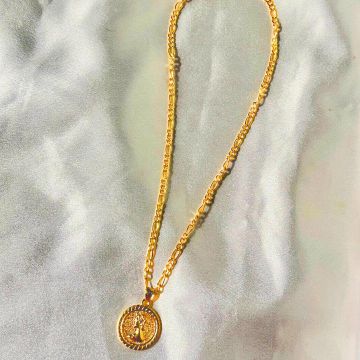 Coin medallion necklace
