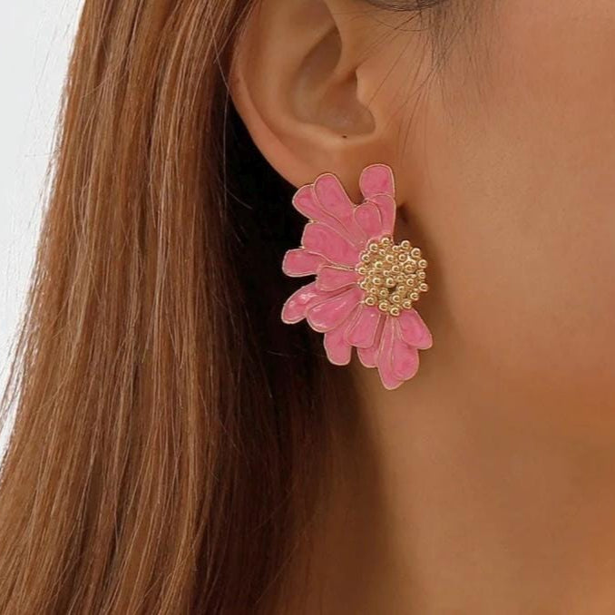 Floral Enamel Earrings