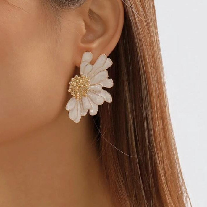 Floral Enamel Earrings