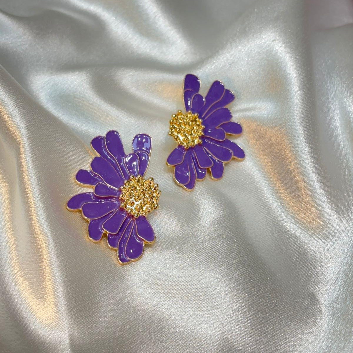 Floral Enamel Earrings