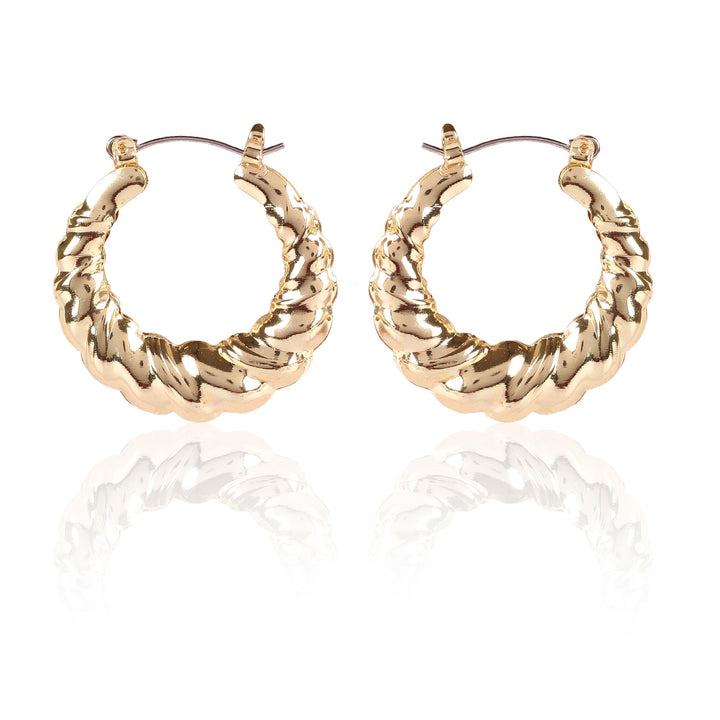 Bold Basket Weave Twisted Hoops