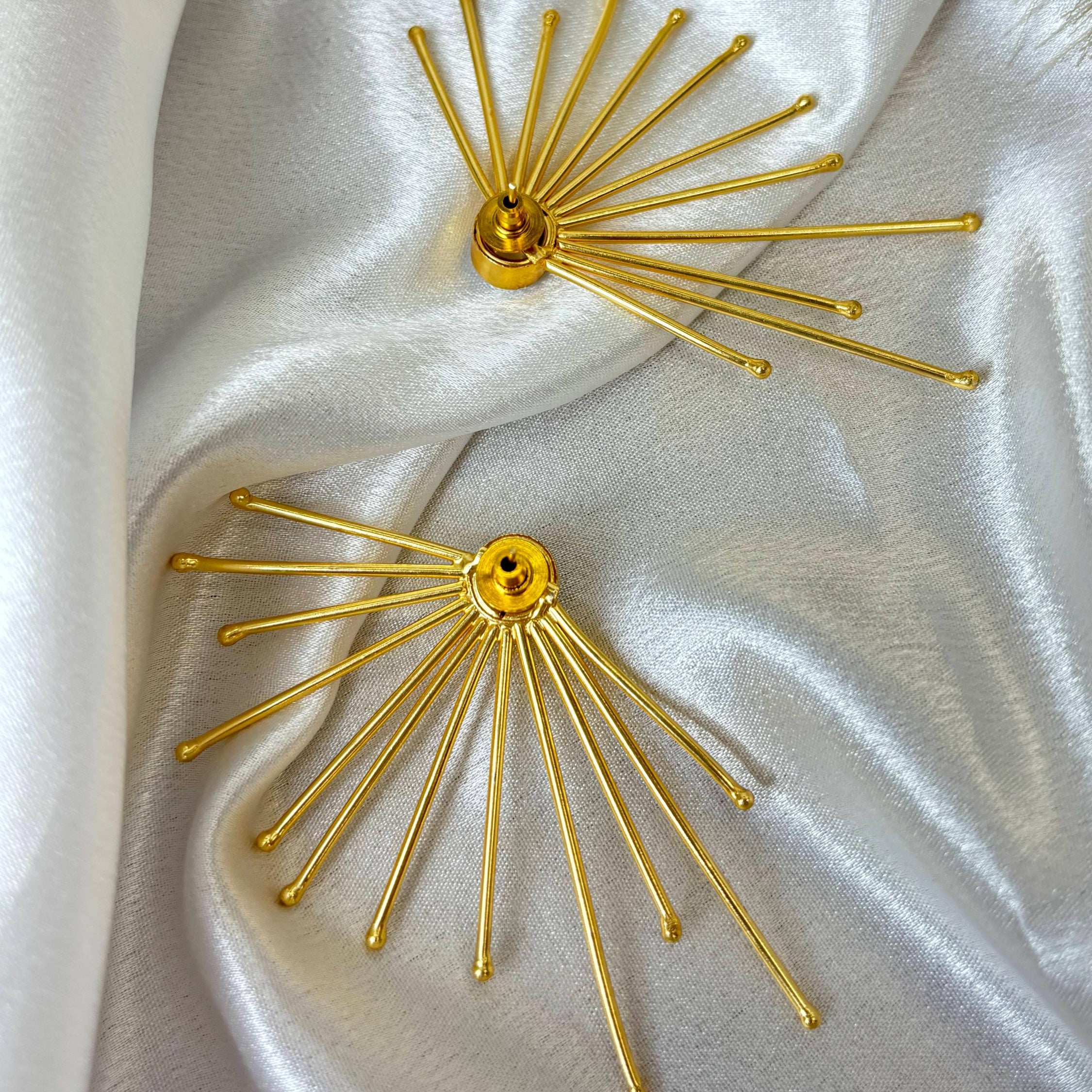 Pearl Sunburst Statement Earrings