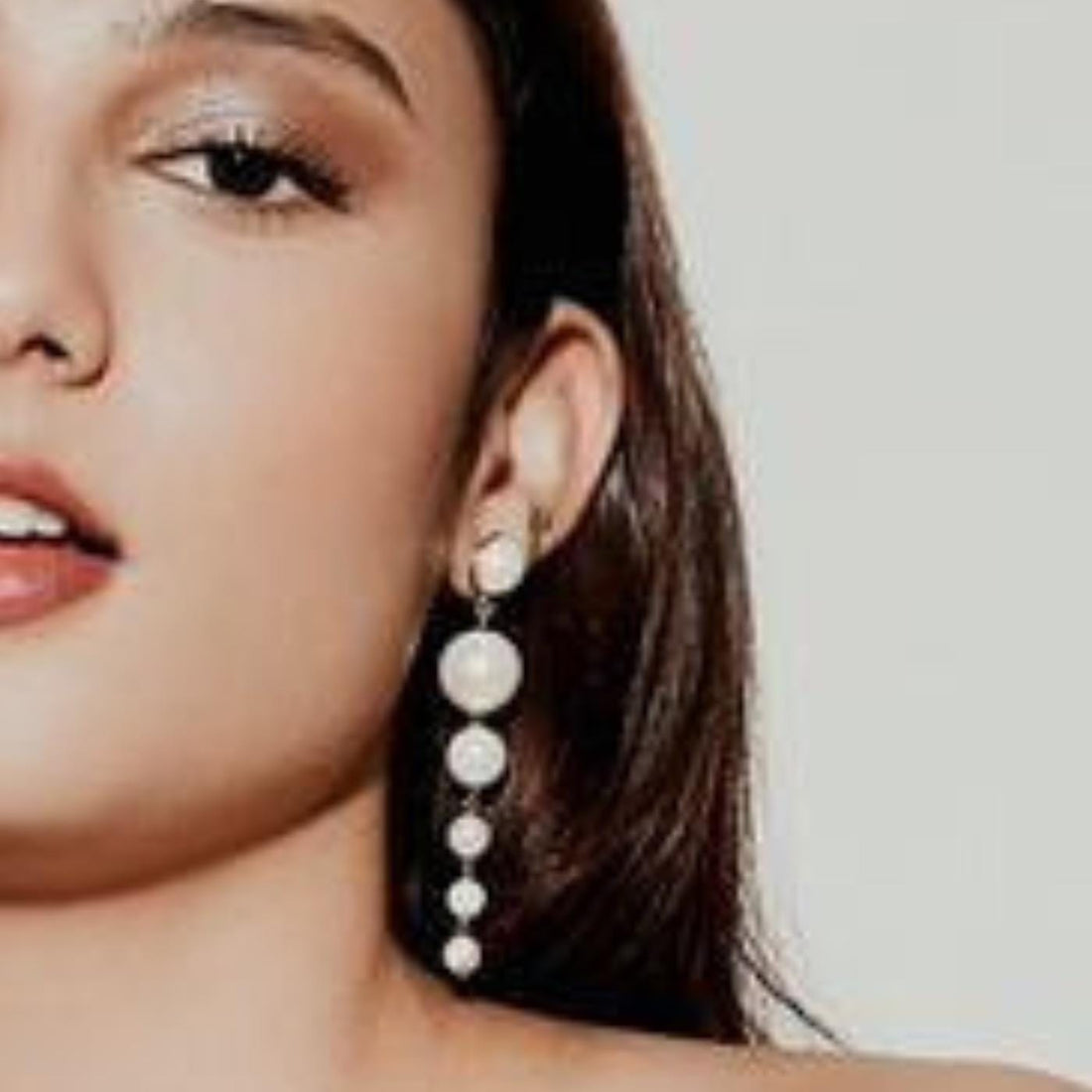 Cascading pearl drop earrings