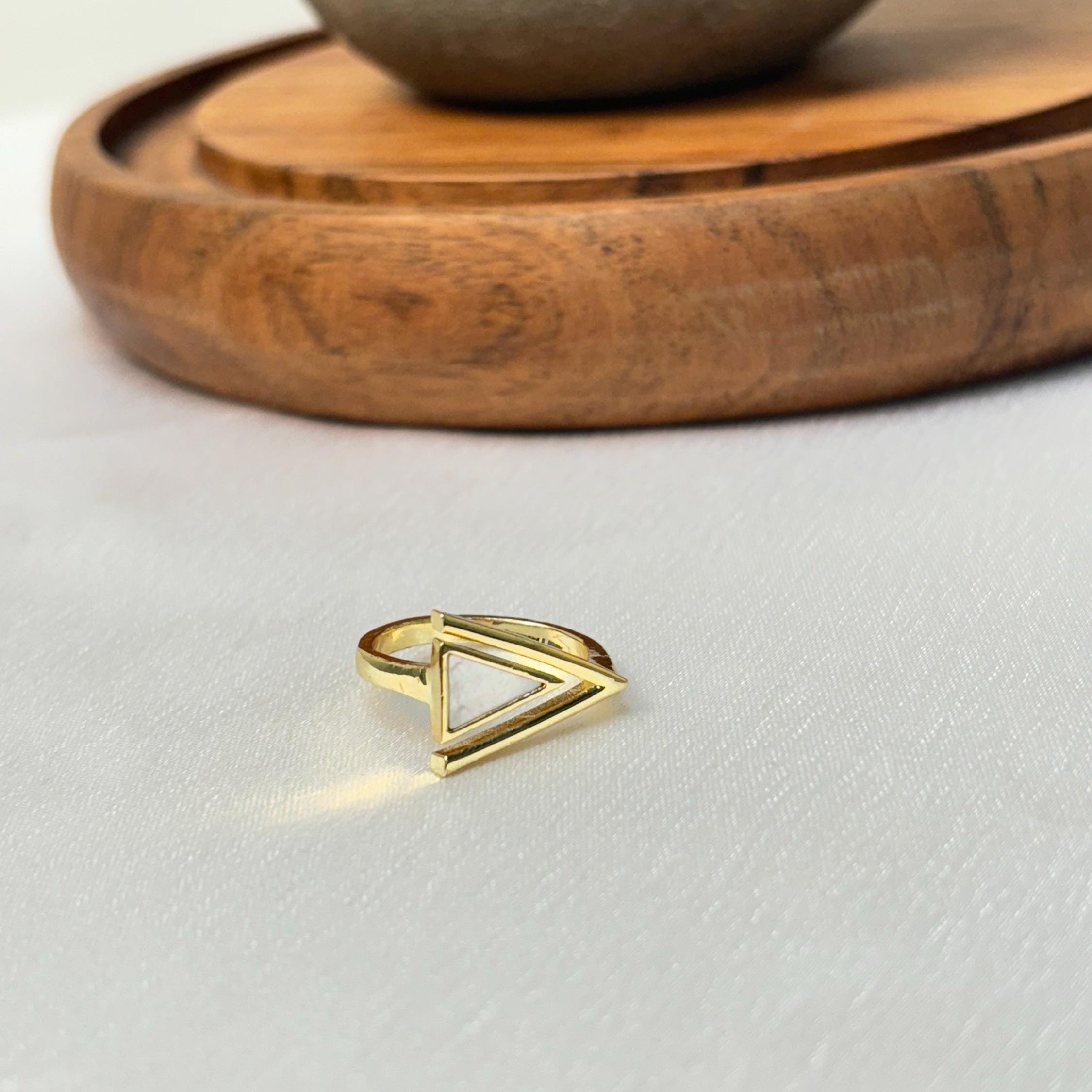 Bold Apex Geometric Ring
