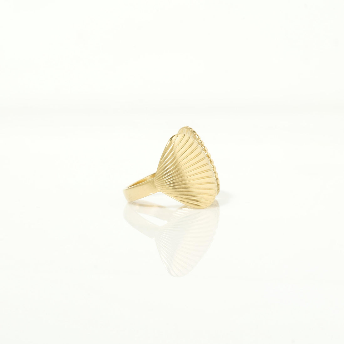 Textured Gold Seashell Ring
