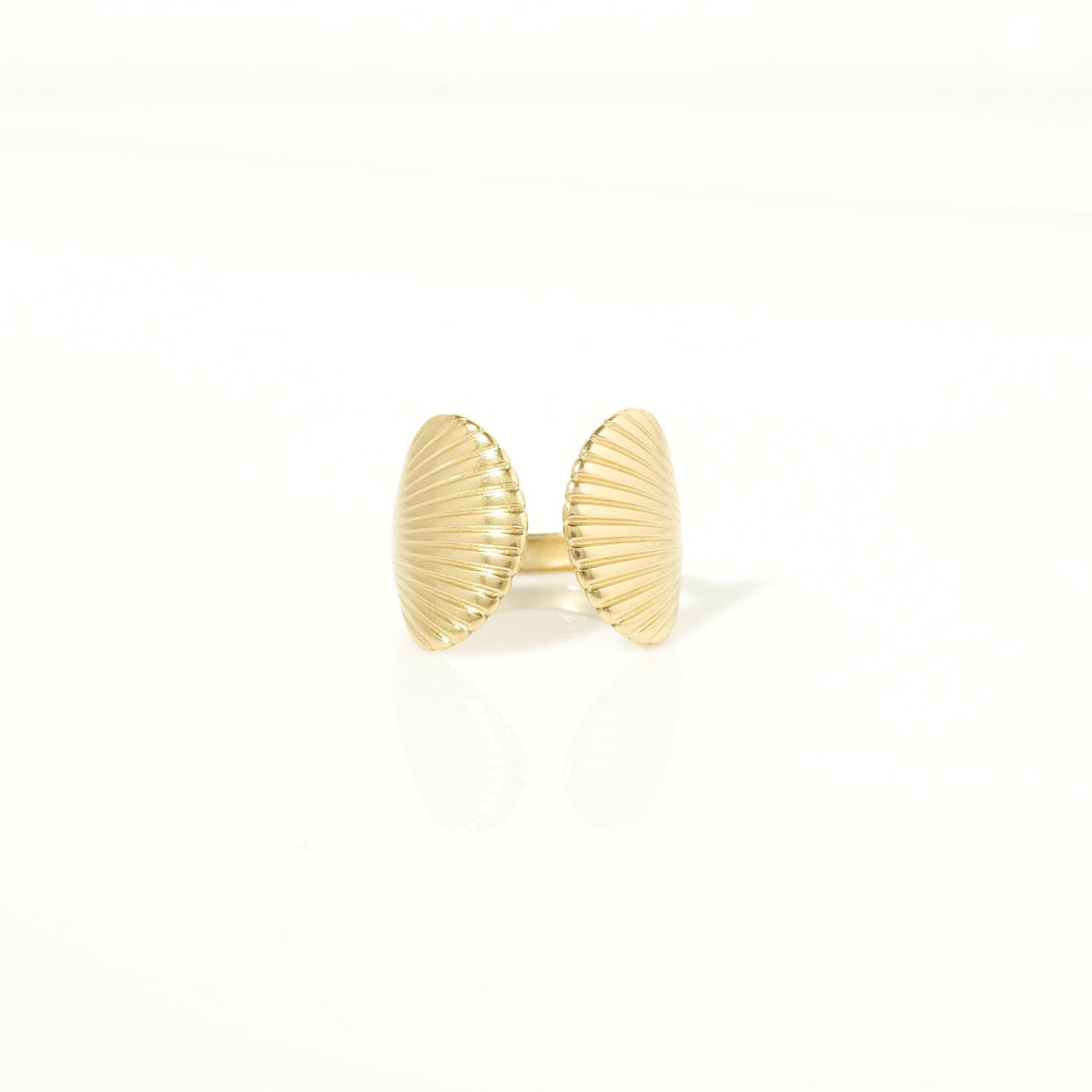 Textured Gold Seashell Ring