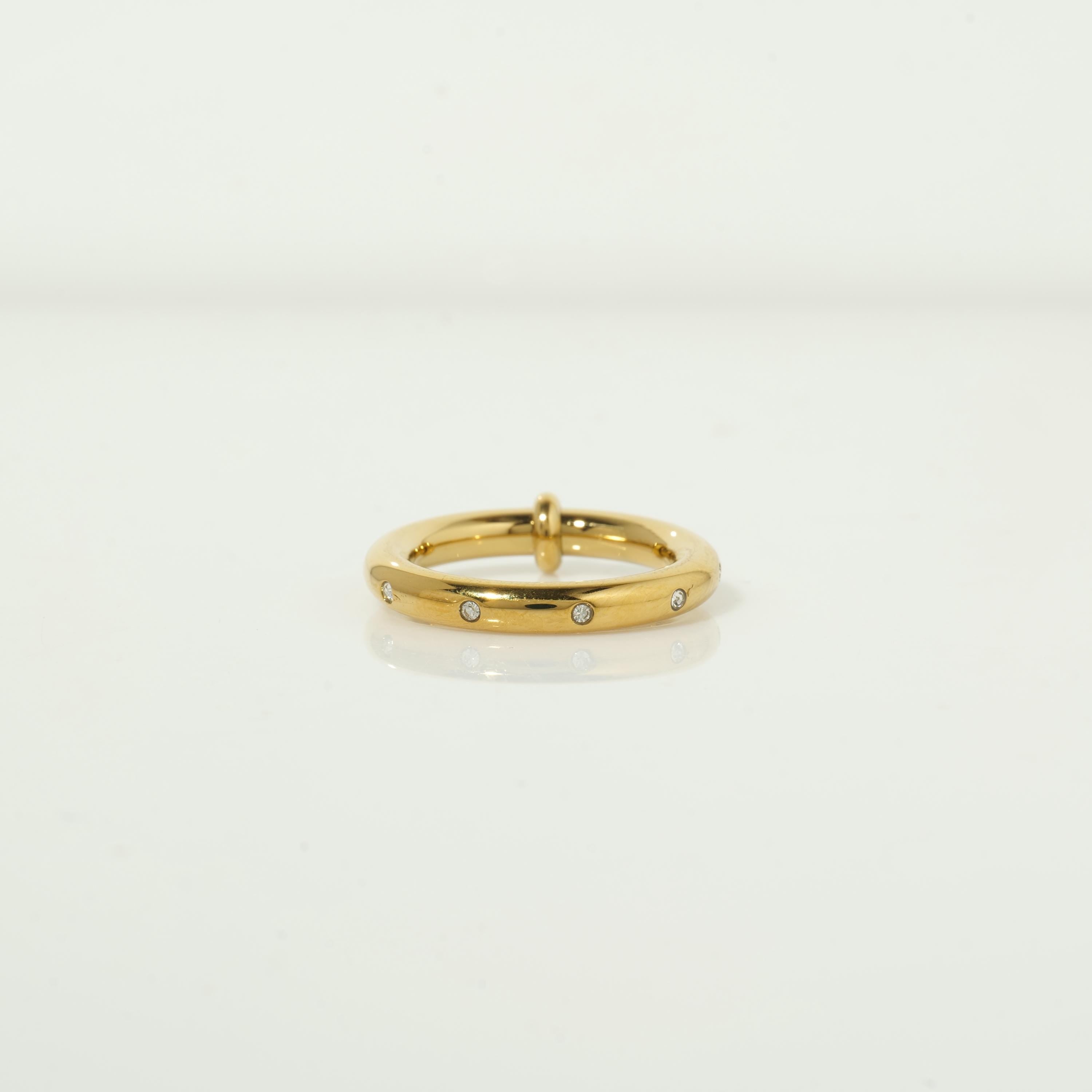 Minimal Gold Plated Ring with Stones
