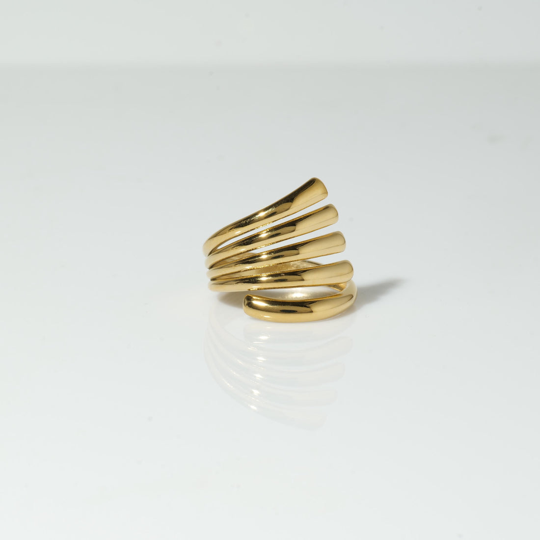 Gold Plated Spiral Wrap Ring