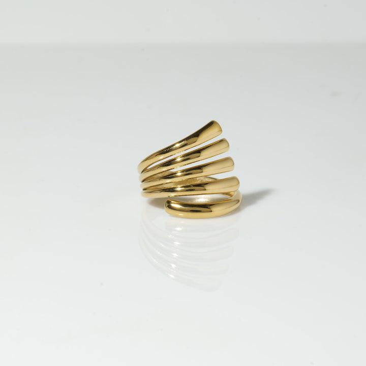 Gold Plated Spiral Wrap Ring