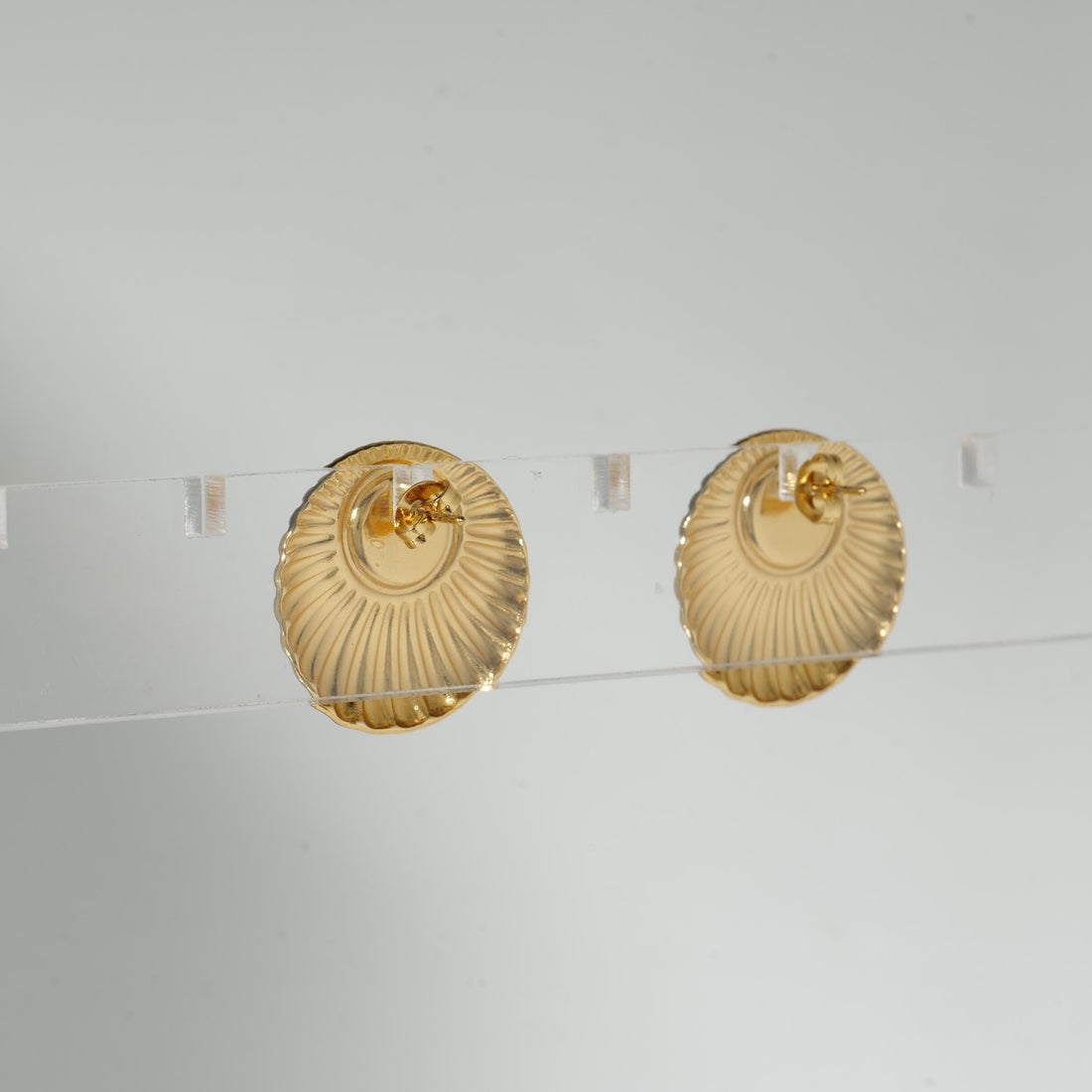 Gold Pearl Stud Earrings