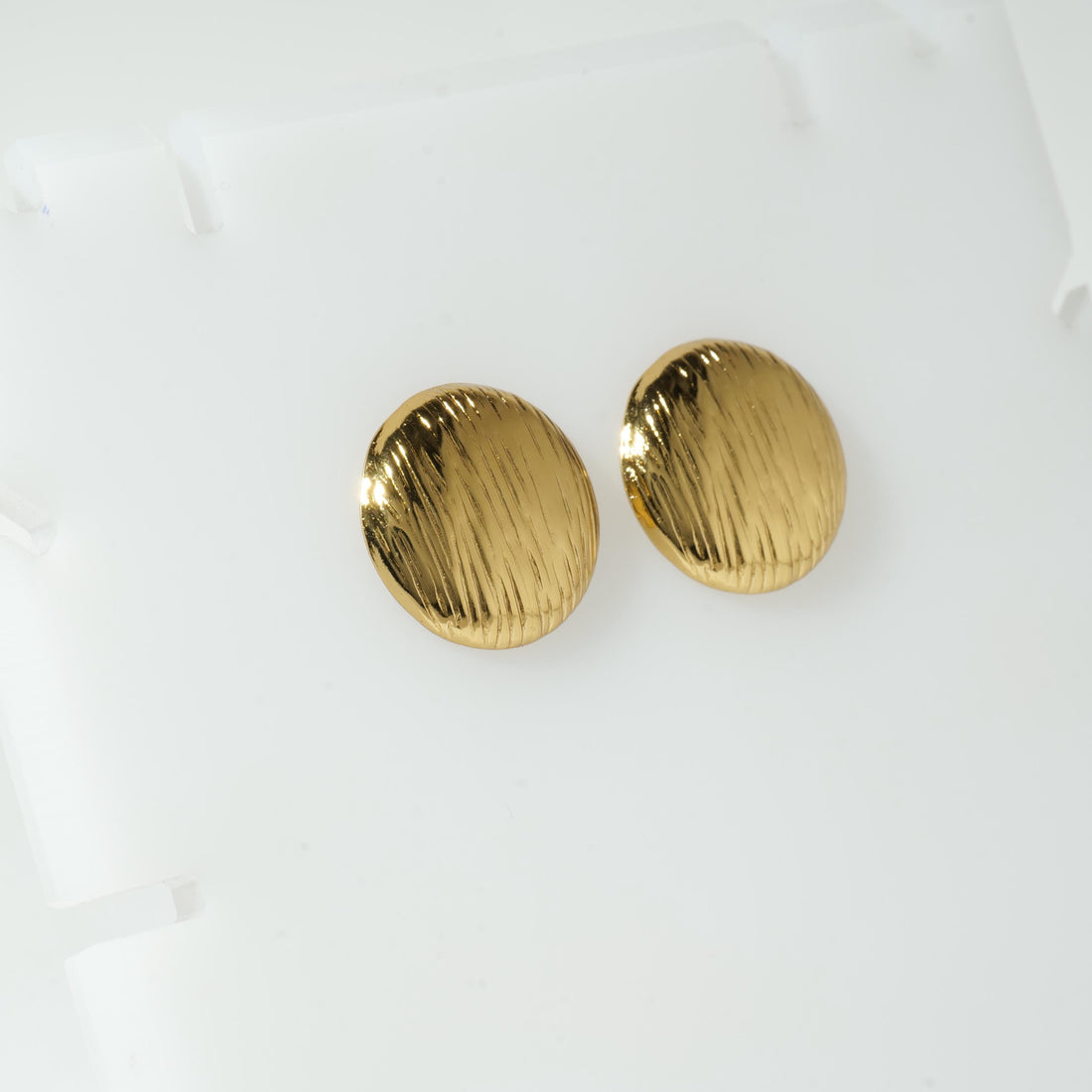 Gold Plated Textured Earrings