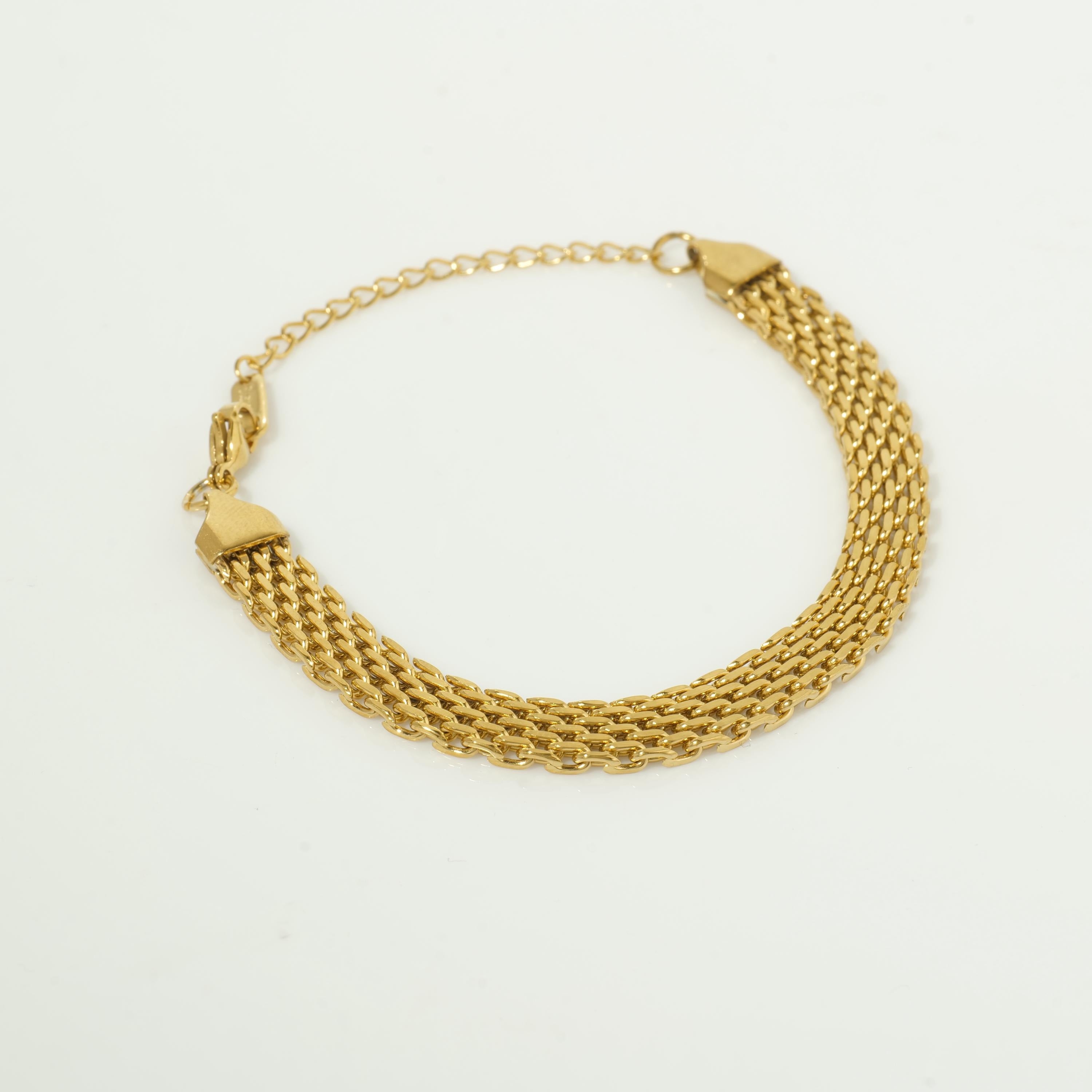 Gold multi-chain bracelet