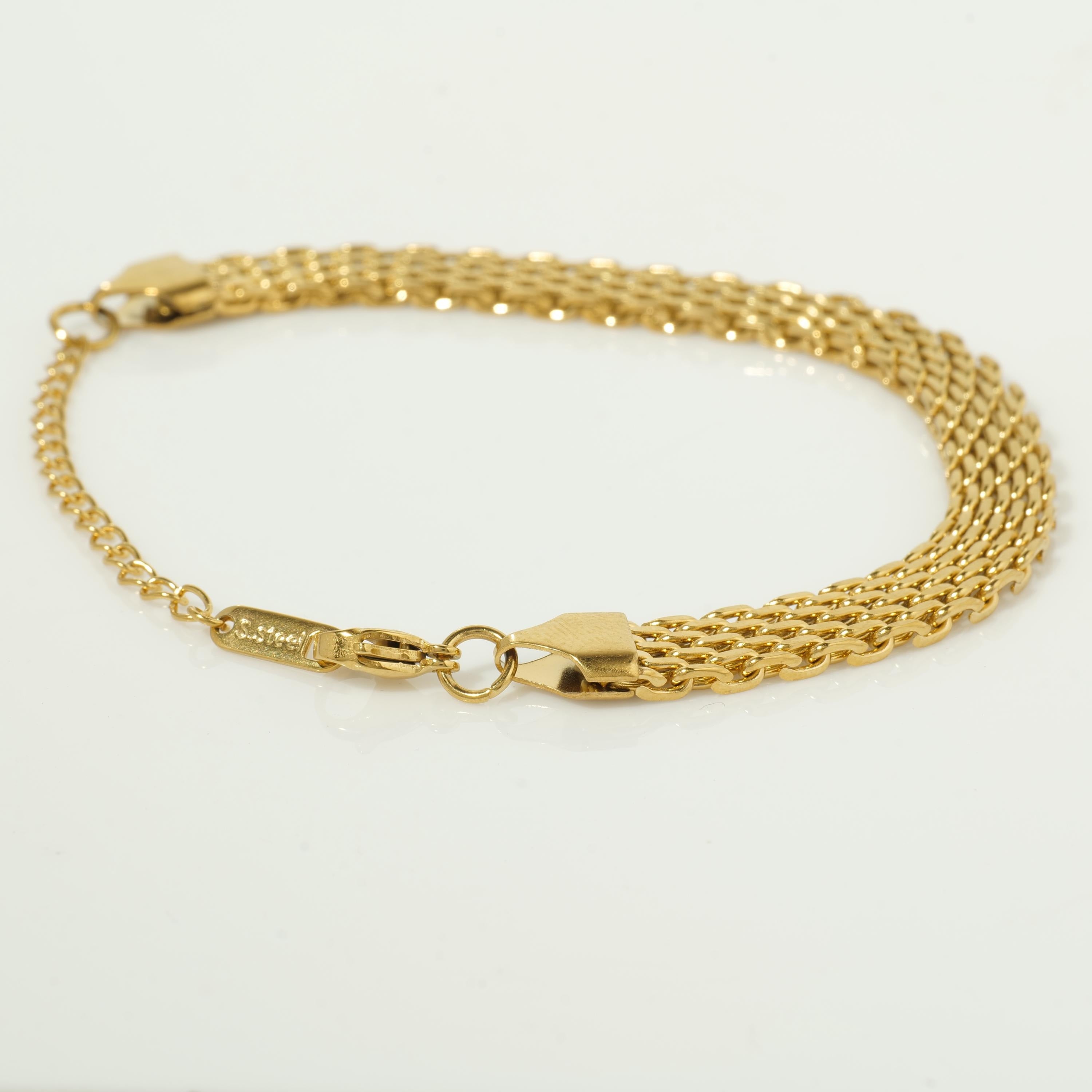 Gold multi-chain bracelet