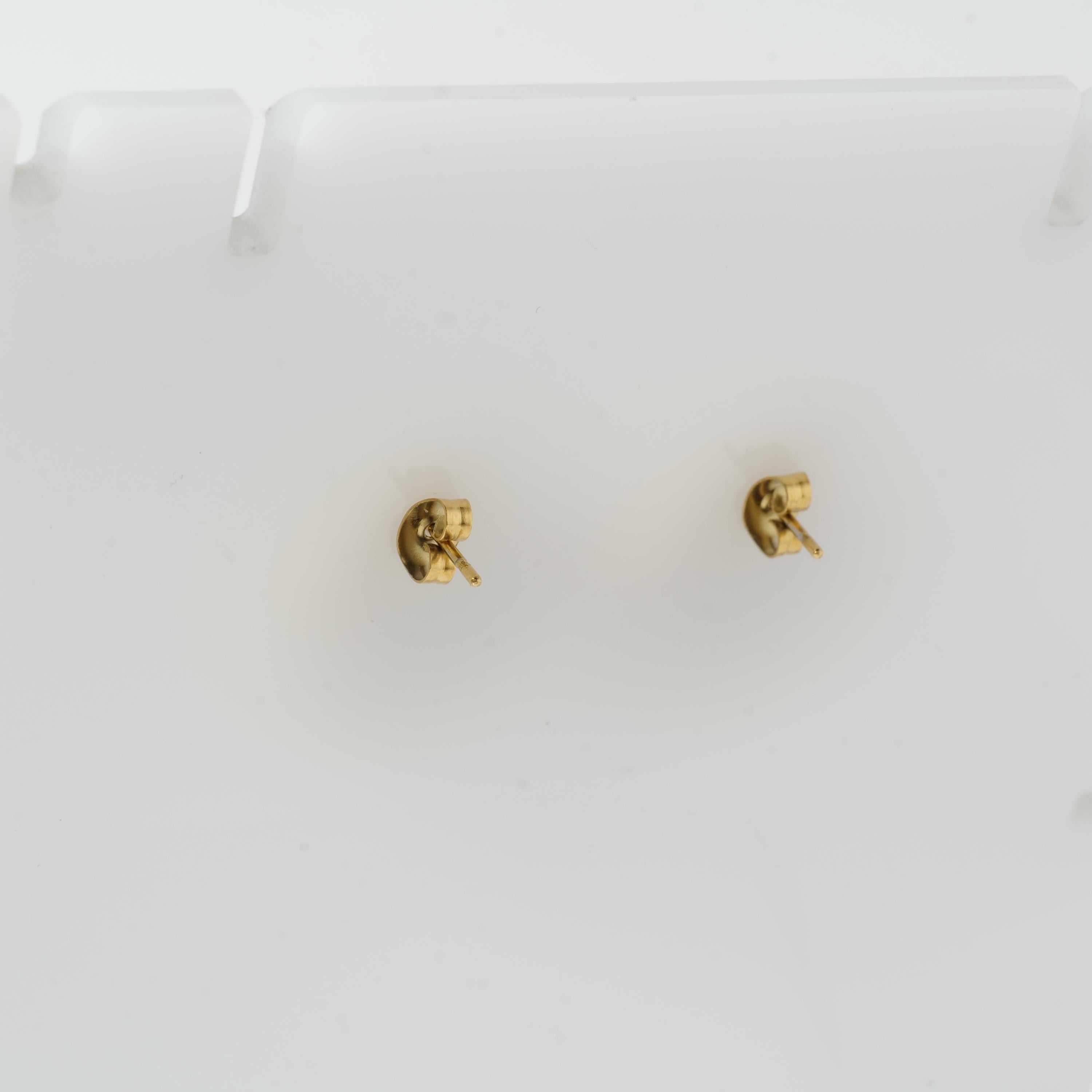 Gold Rope Crystal Stud Earrings