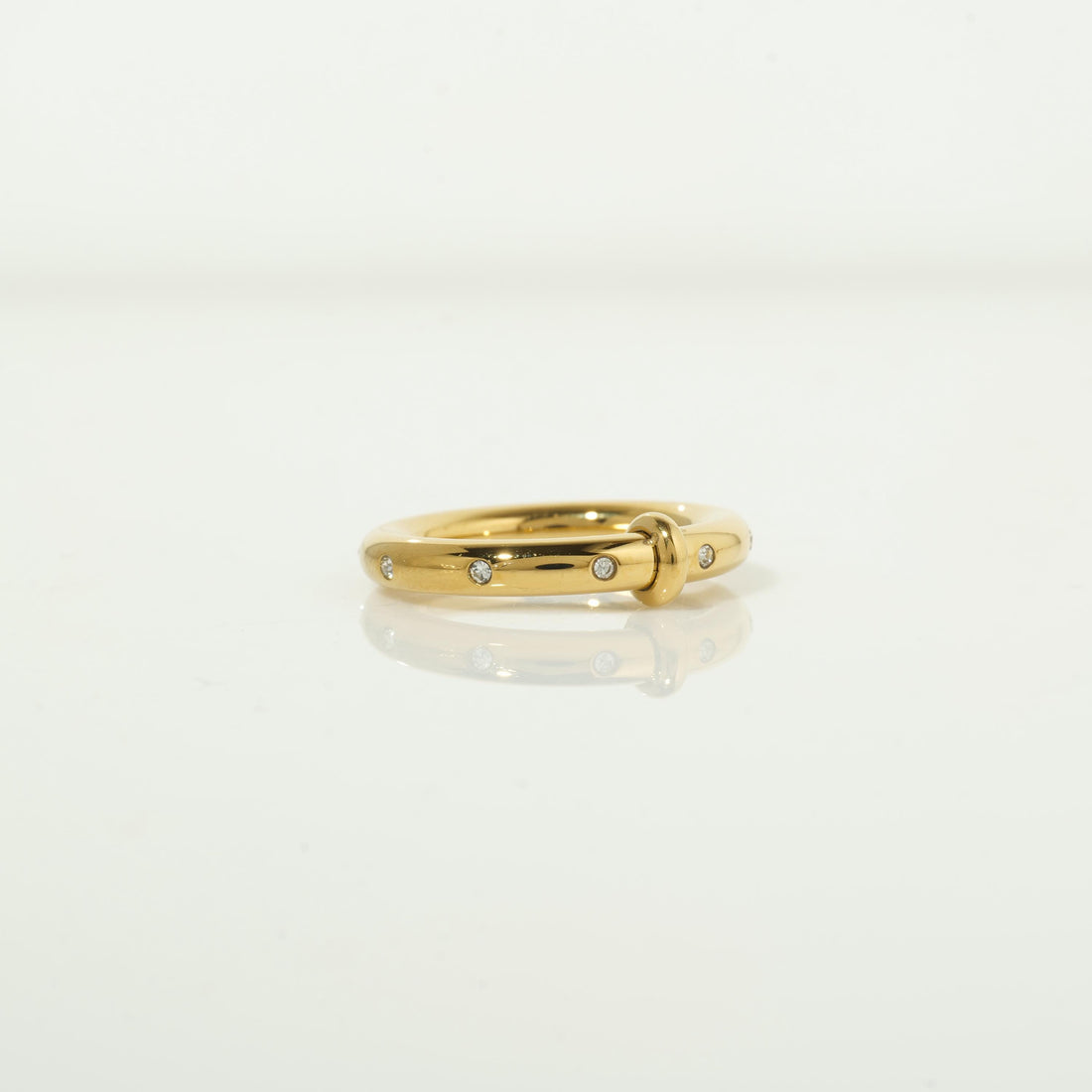 Minimal Gold Plated Ring with Stones