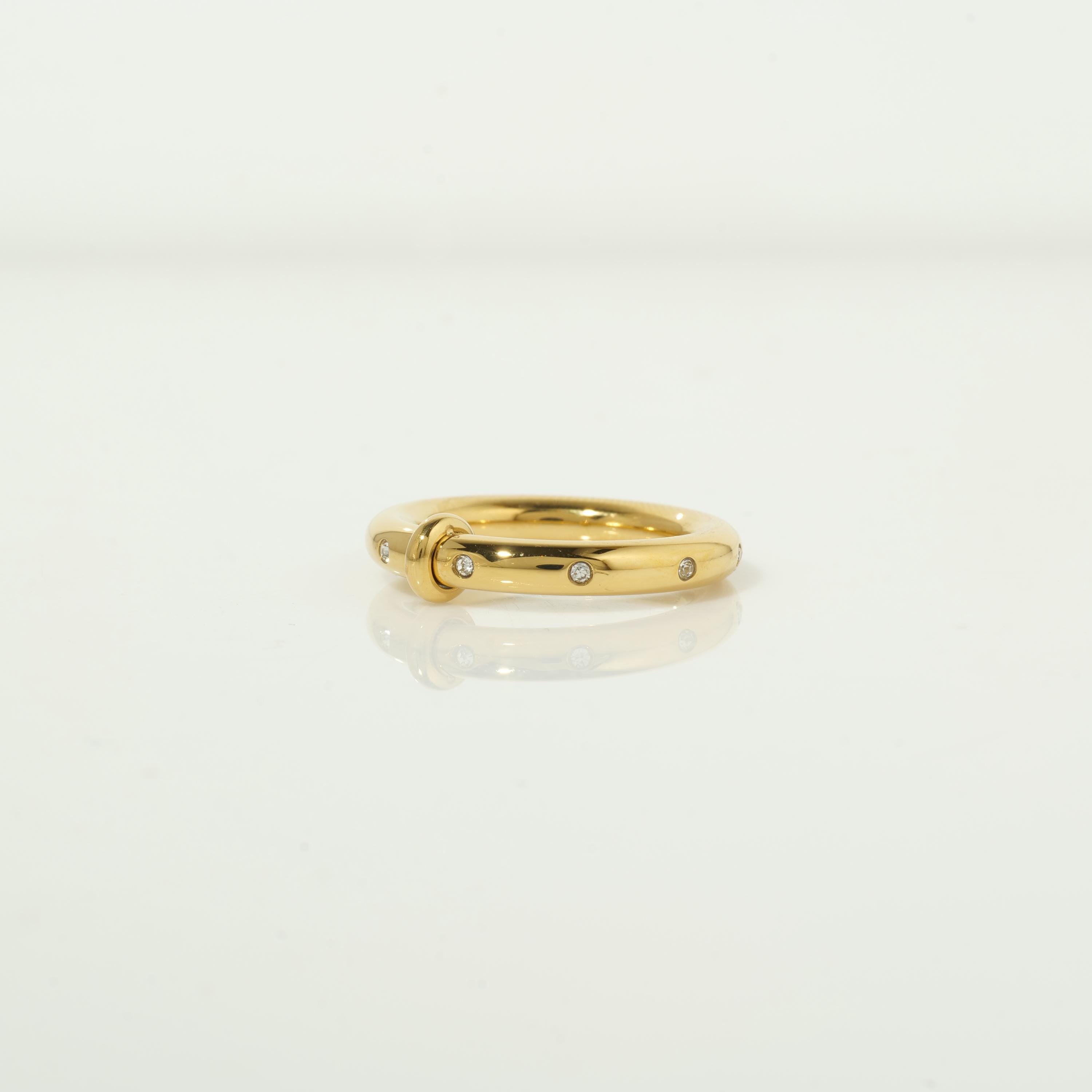 Minimal Gold Plated Ring with Stones
