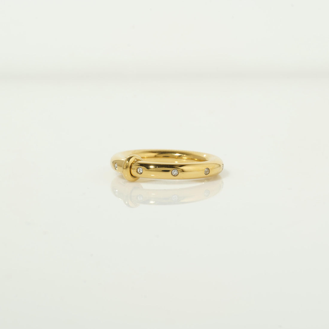 Minimal Gold Plated Ring with Stones