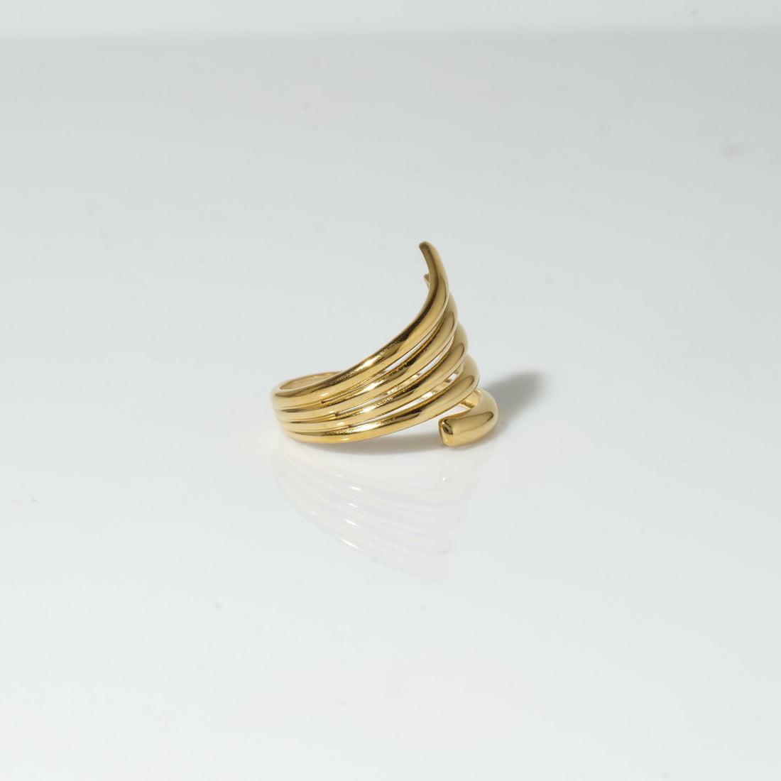 Gold Plated Spiral Wrap Ring