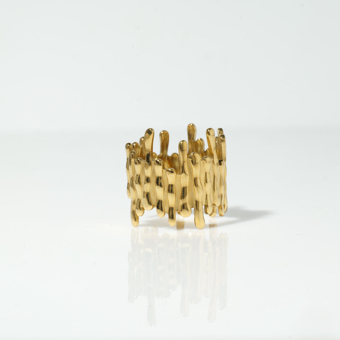 Gold Plated Textured Ring