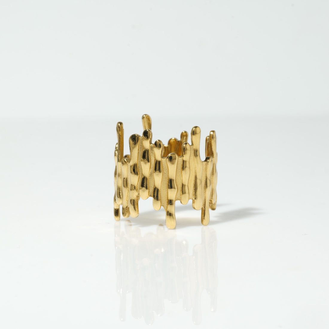 Gold Plated Textured Ring