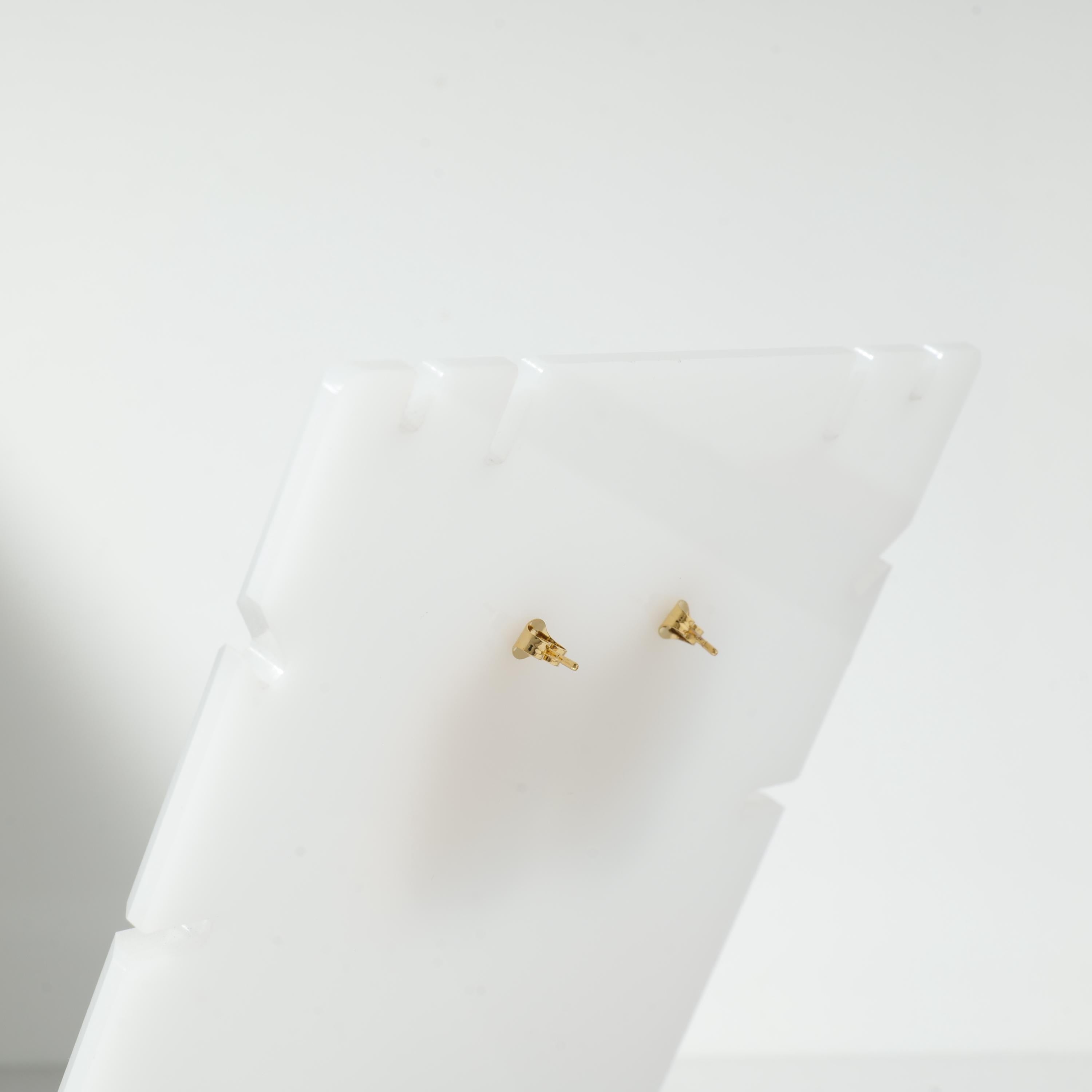 Wavy Textured Gold Stud Earrings