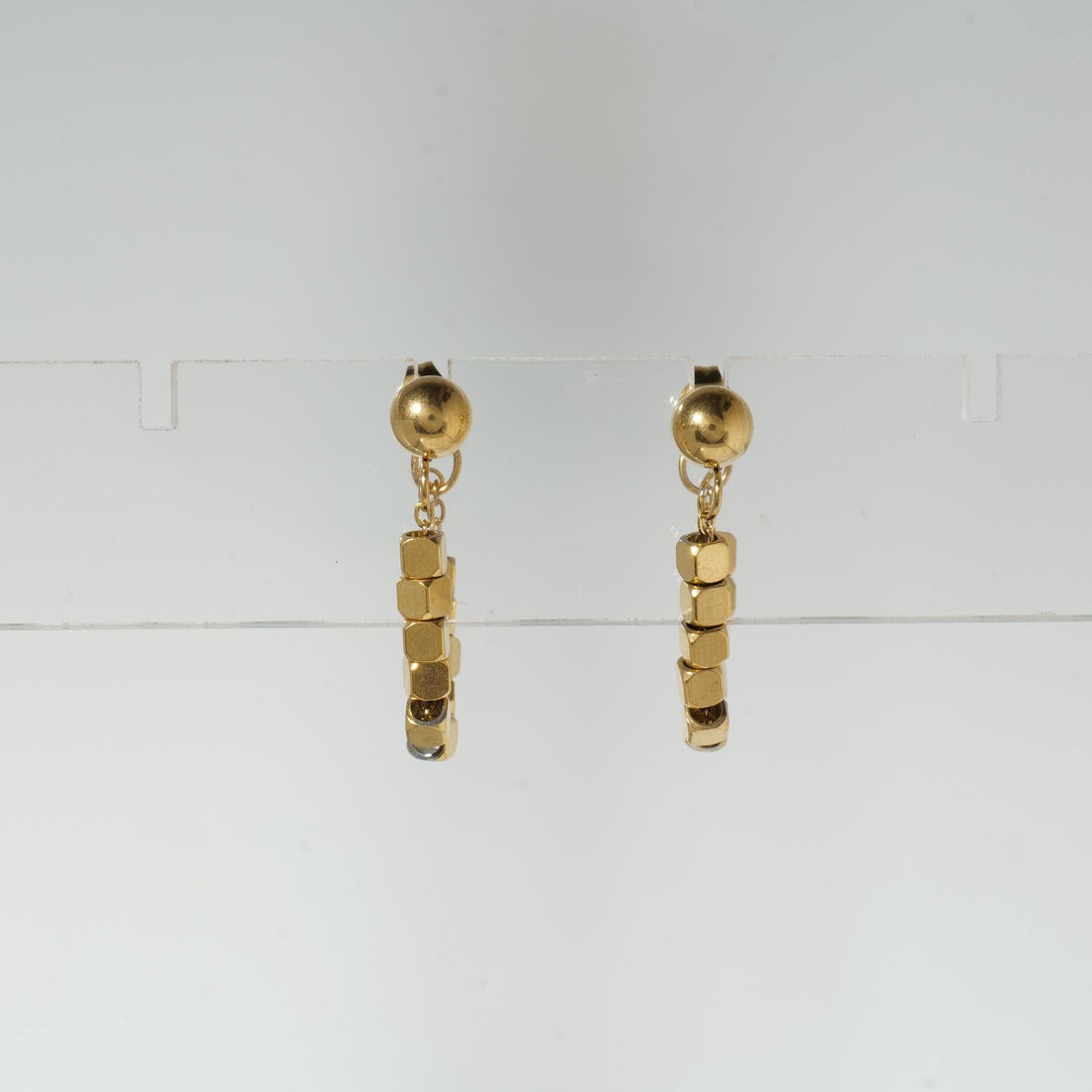 18k Gold Plated Square Dangle Earrings