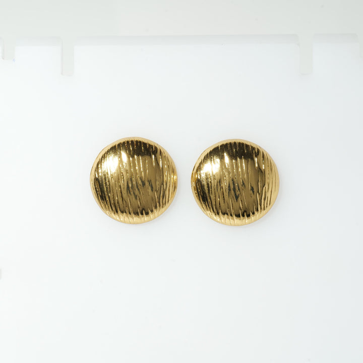 Gold Plated Textured Earrings