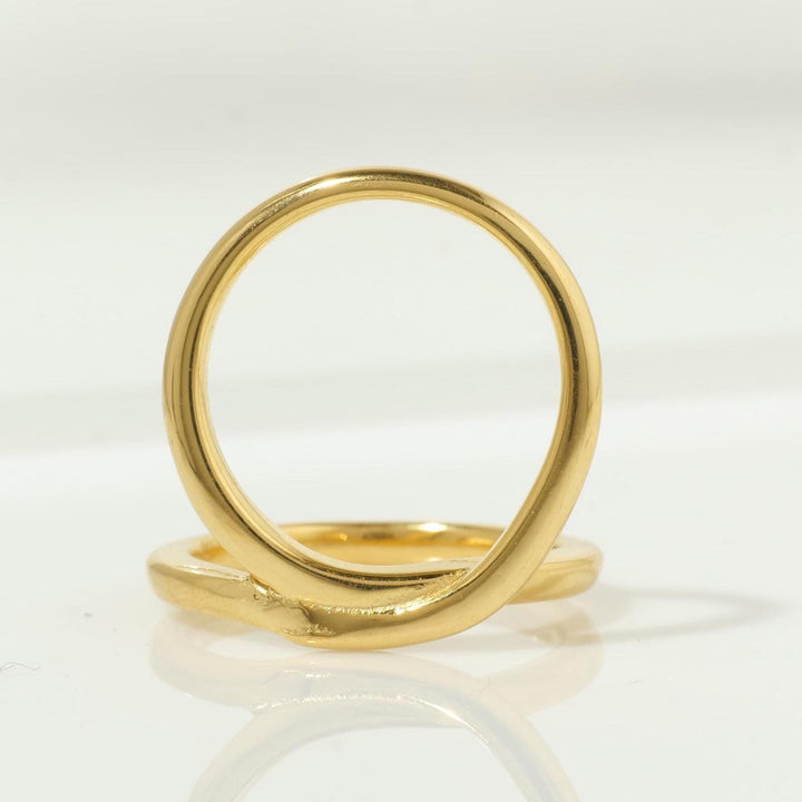 Gold Plated Double Band Ring