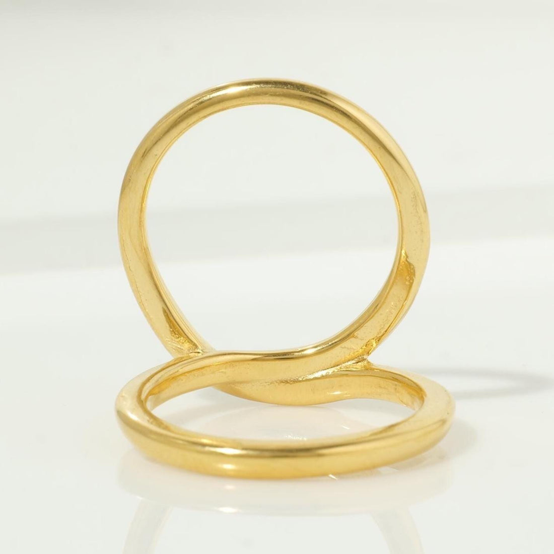 Gold Plated Double Band Ring