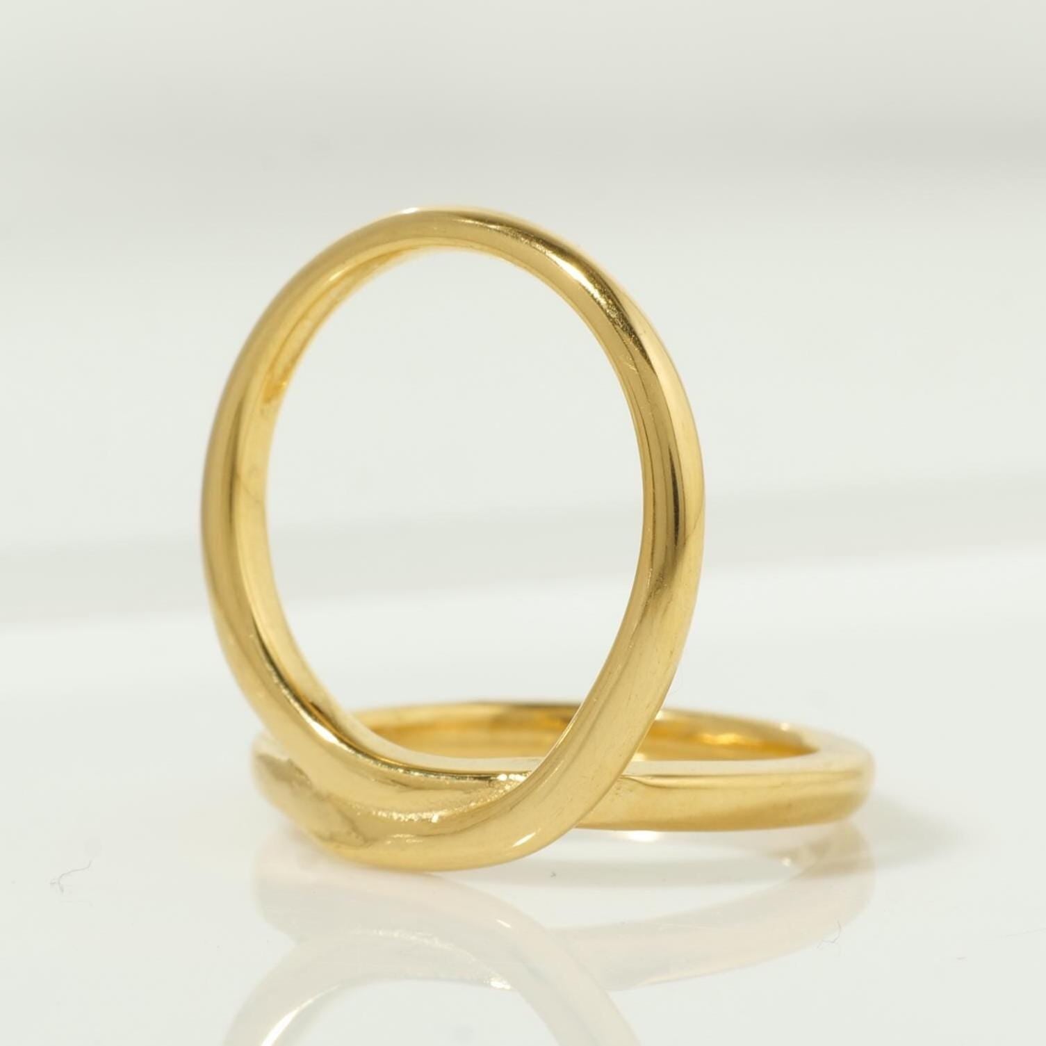 Gold Plated Double Band Ring