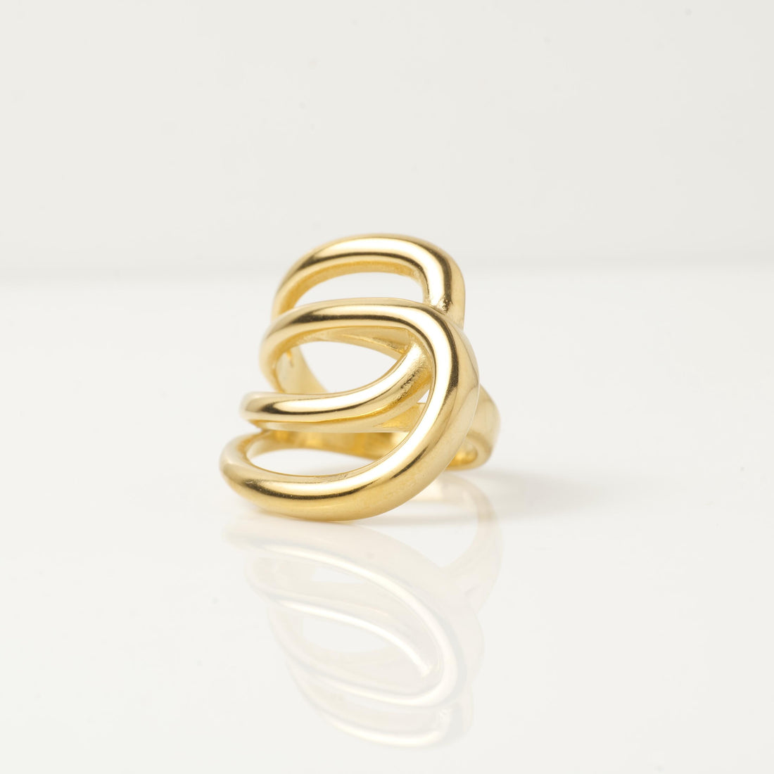 Gold Open Wave Ring