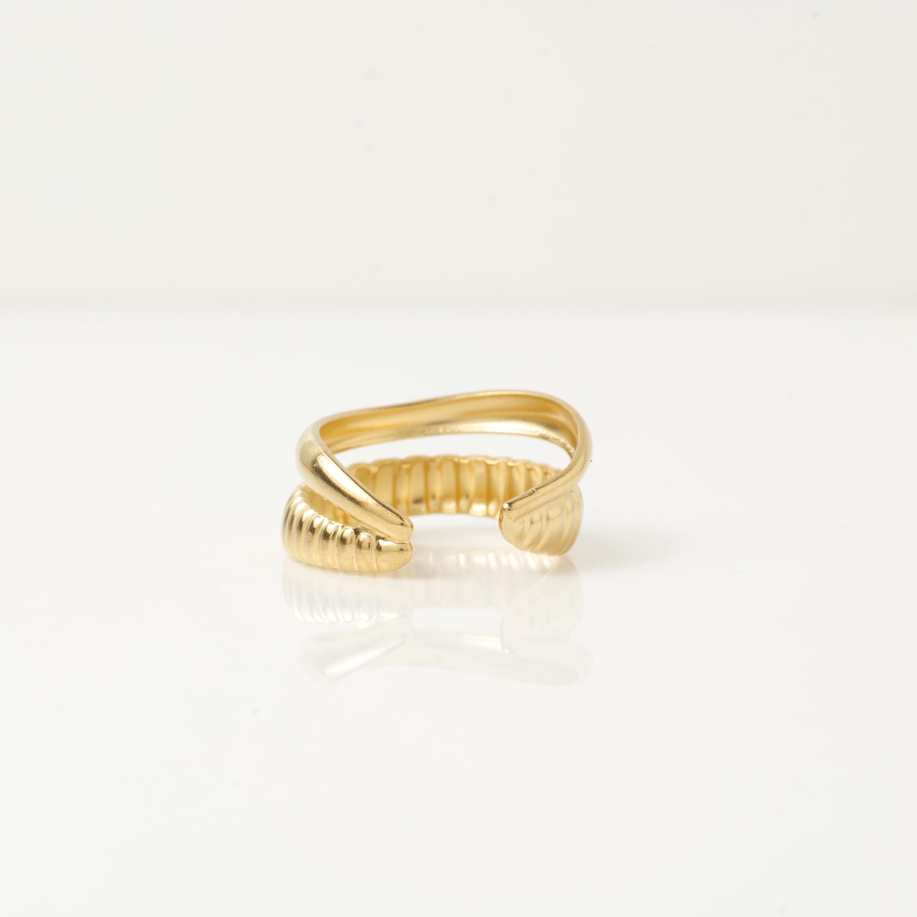 Gold Plated Dual Band Ring
