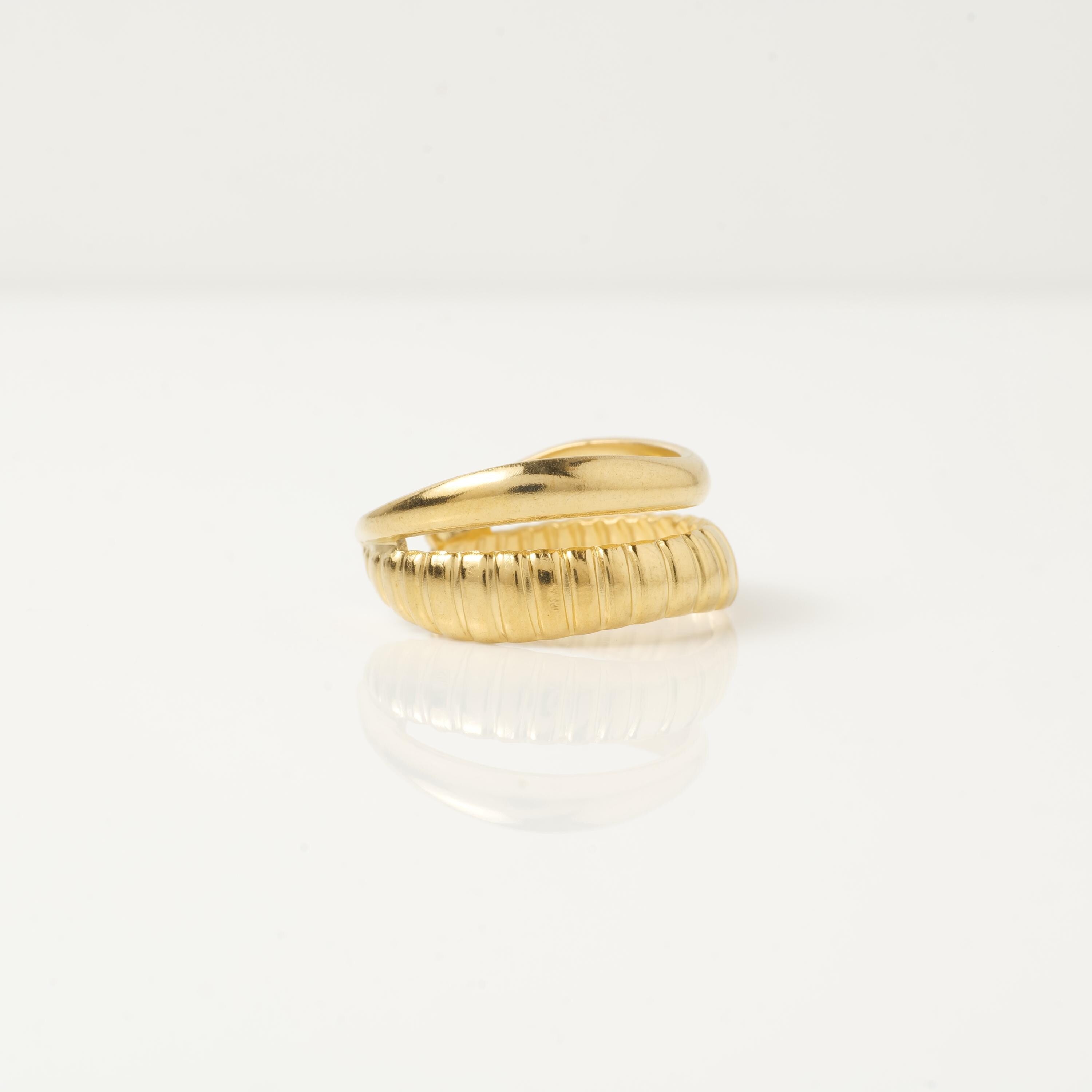 Gold Plated Dual Band Ring