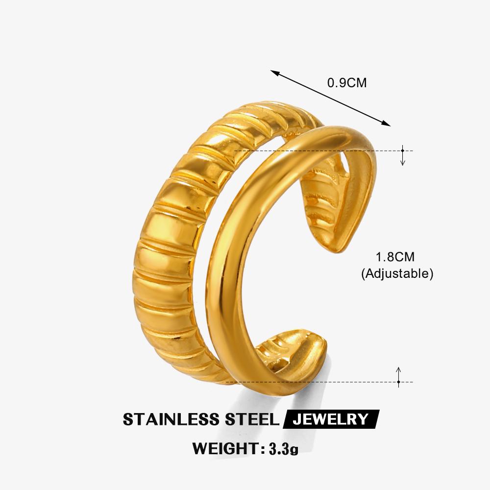 Gold Plated Dual Band Ring