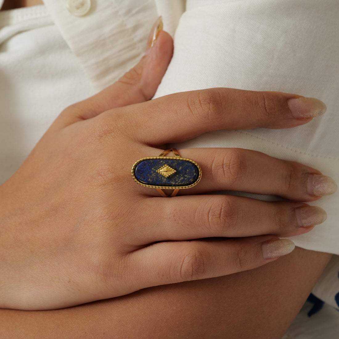 Lapis Lazuli Gold Plated Ring