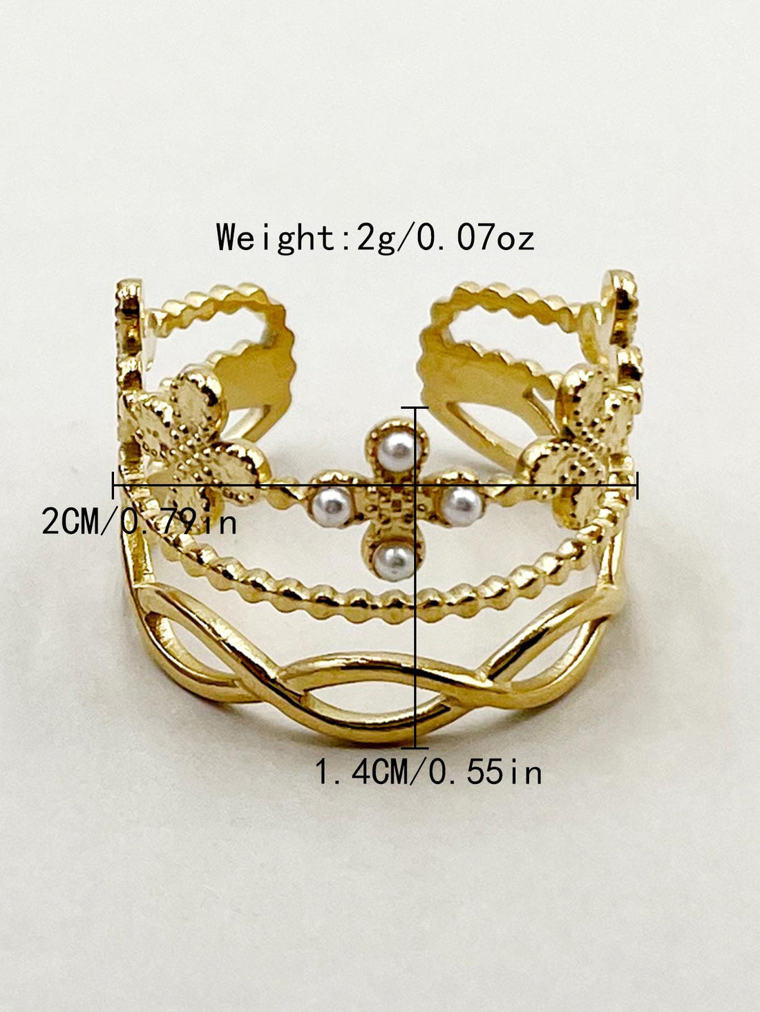 Gold Plated Crown Ring