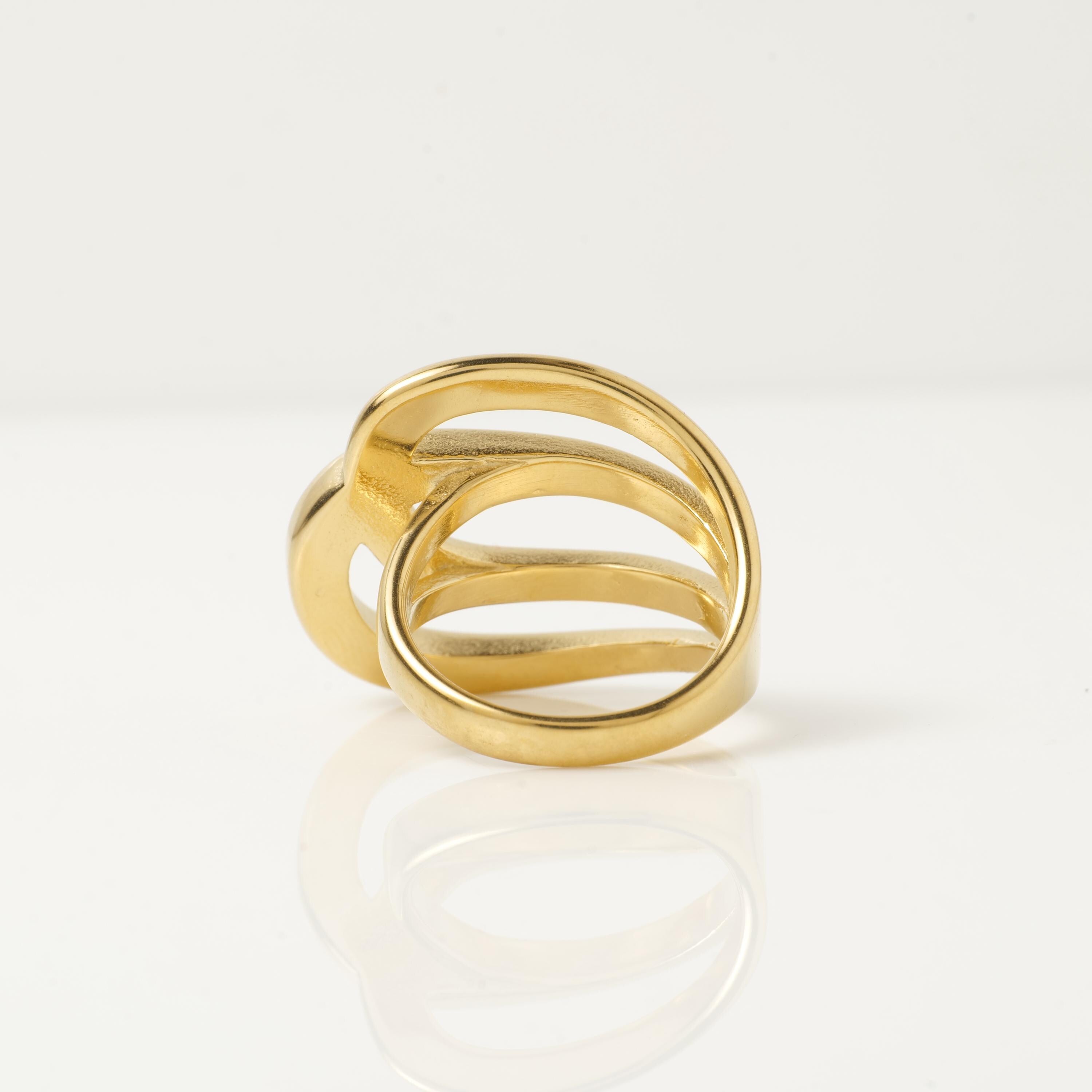Gold Open Wave Ring
