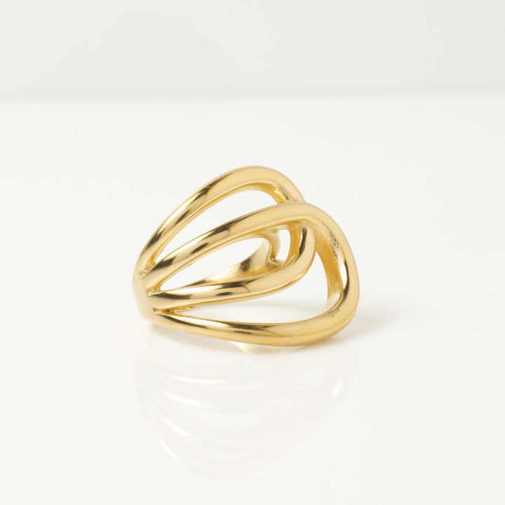 Gold Open Wave Ring