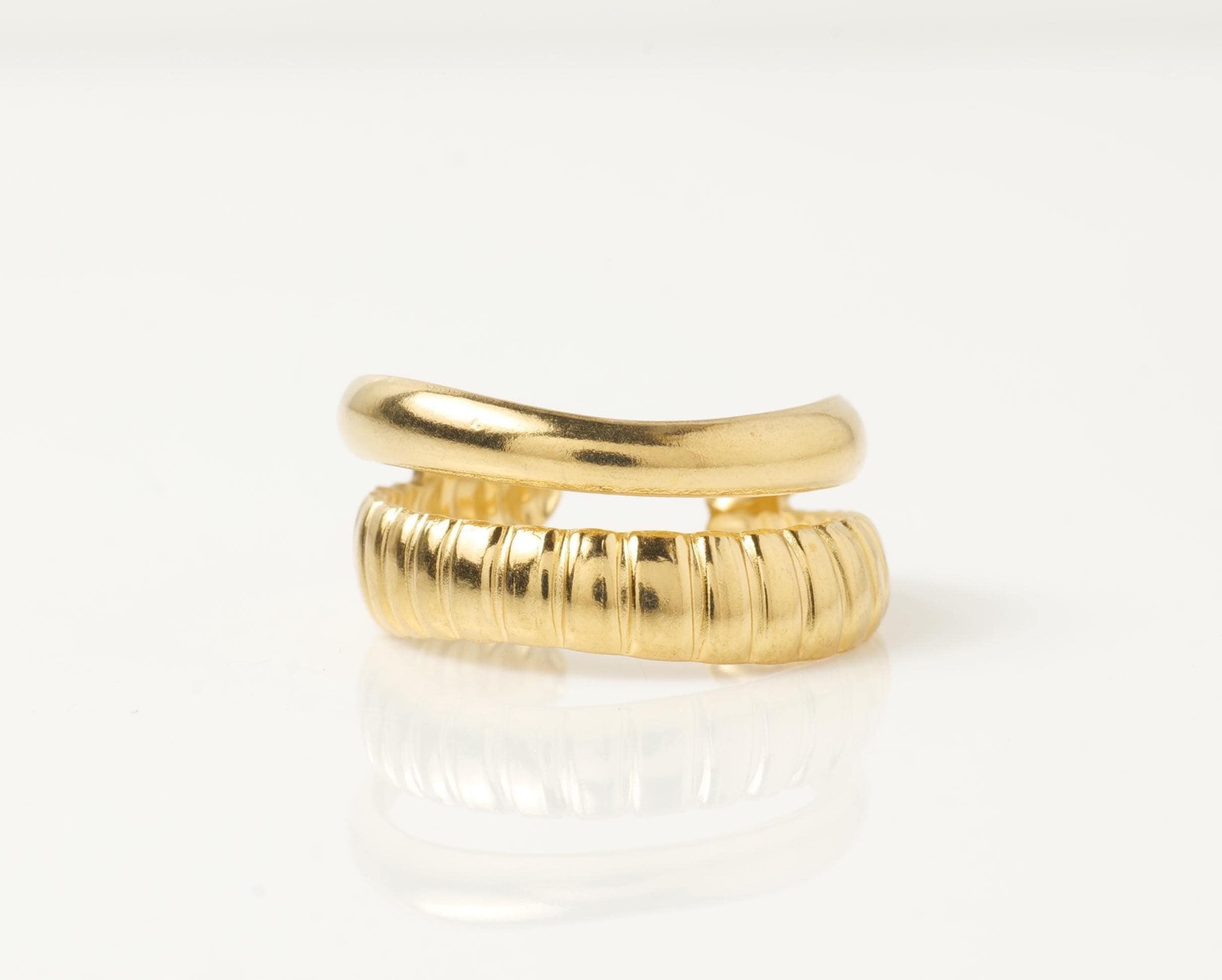 Gold Plated Dual Band Ring