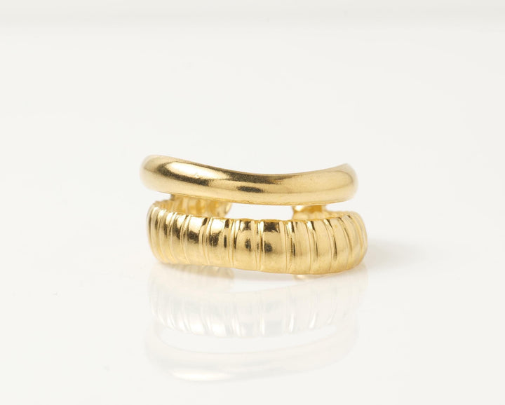 Gold Plated Dual Band Ring