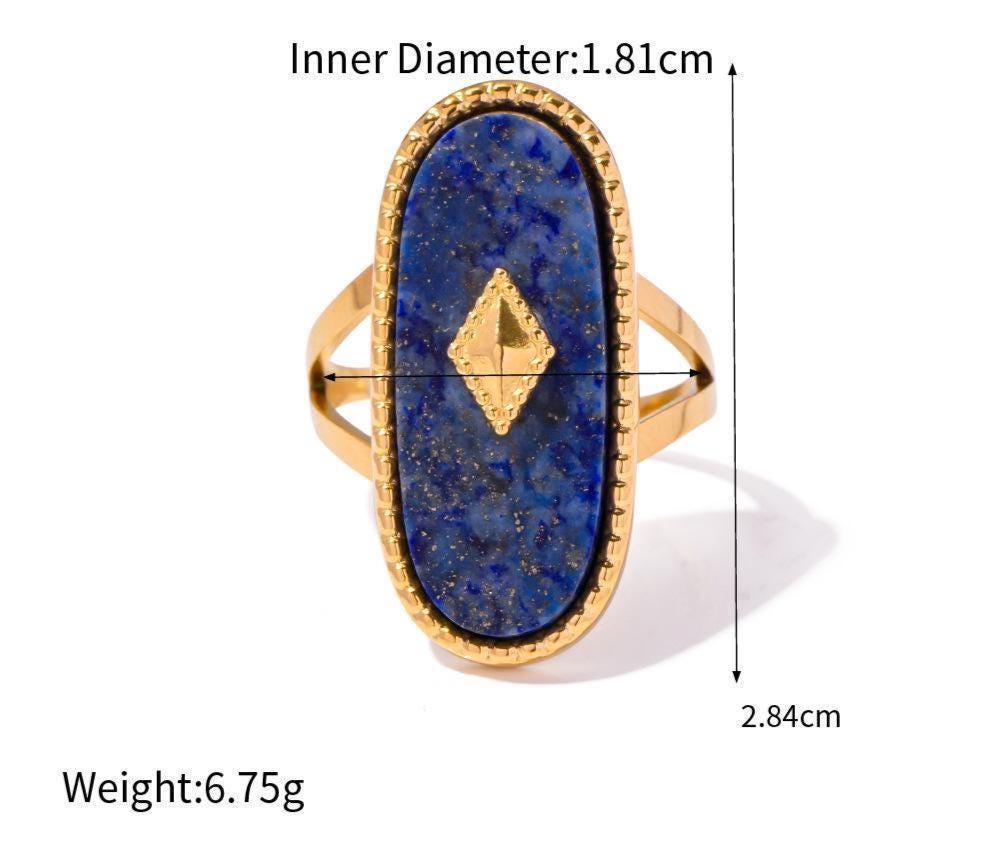Lapis Lazuli Gold Plated Ring